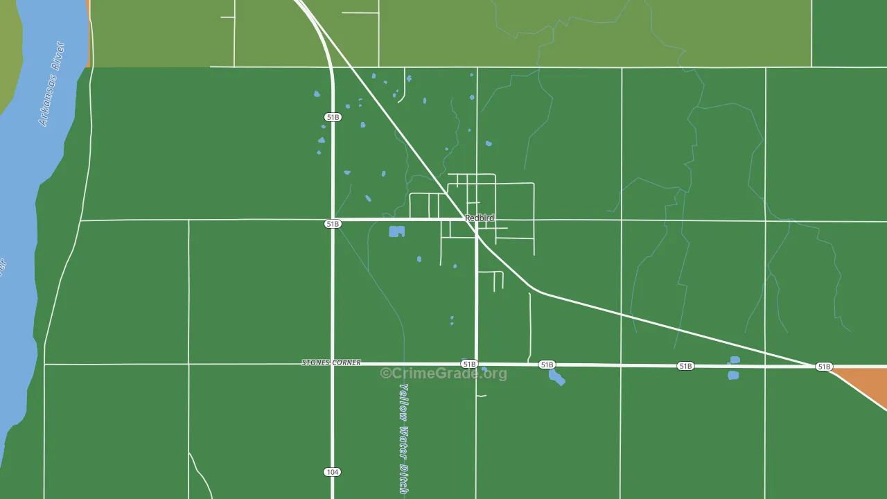 74458, OK Map of Drug-Related Crime Rates