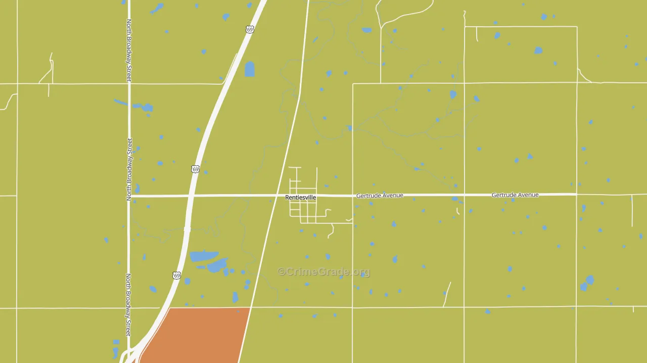 74459, OK Map of Drug-Related Crime Rates