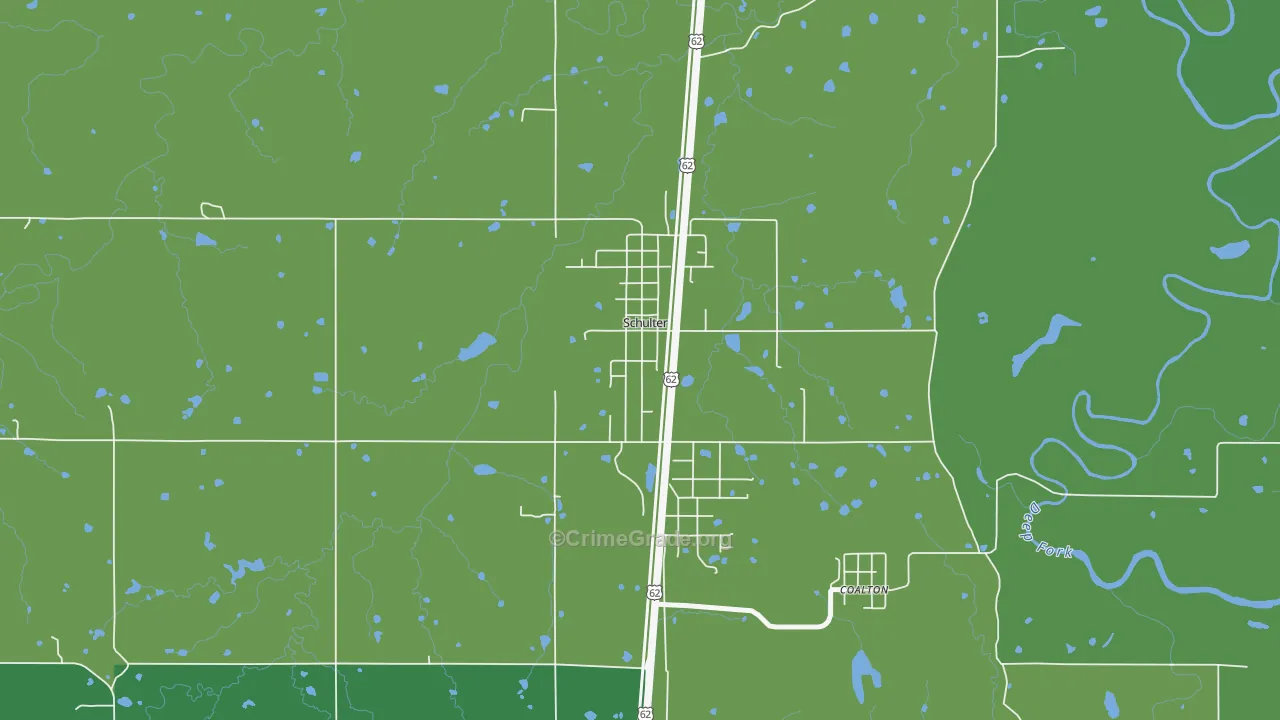 74460, OK Map of Drug-Related Crime Rates