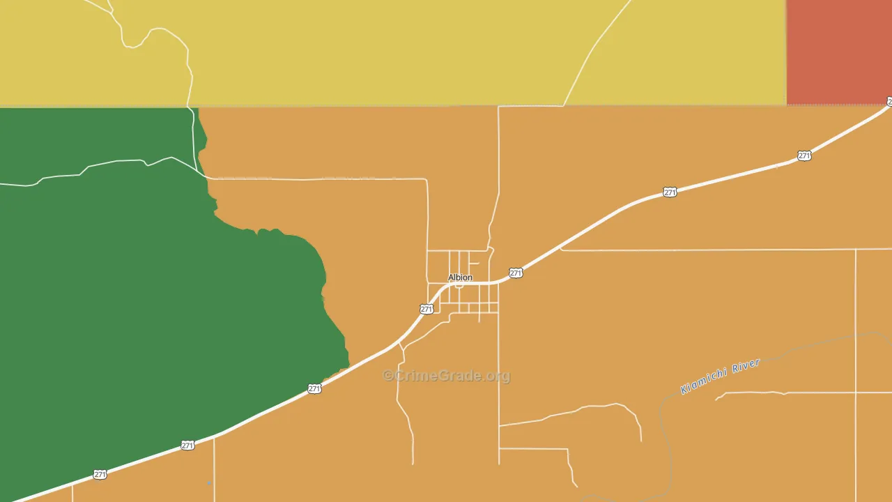 74521, OK Map of Drug-Related Crime Rates
