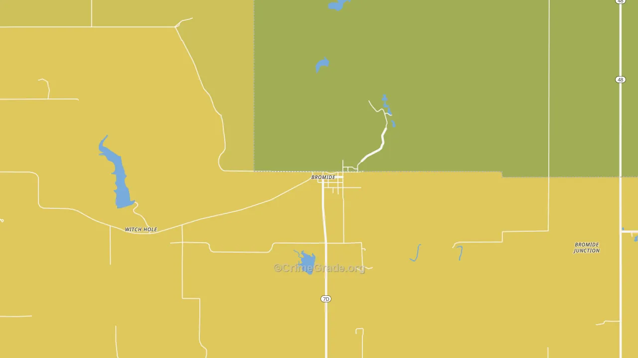 74530, OK Map of Drug-Related Crime Rates