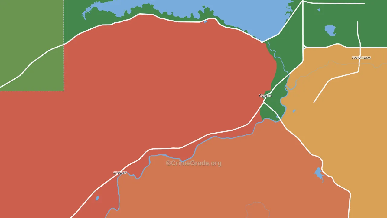 74536, OK Map of Drug-Related Crime Rates