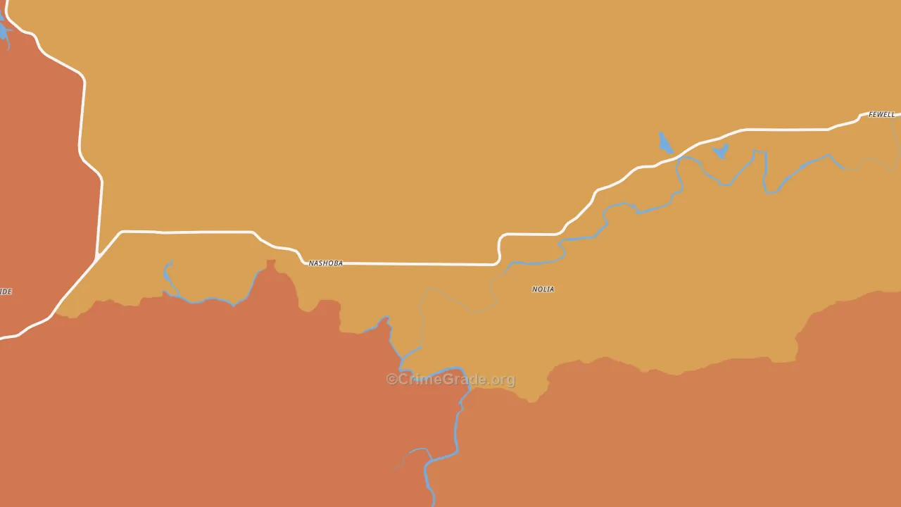 74558, OK Map of Drug-Related Crime Rates