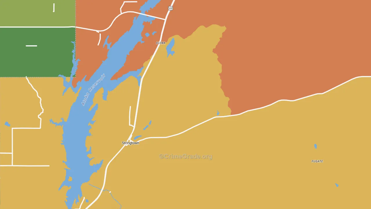 74569, OK Map of Drug-Related Crime Rates