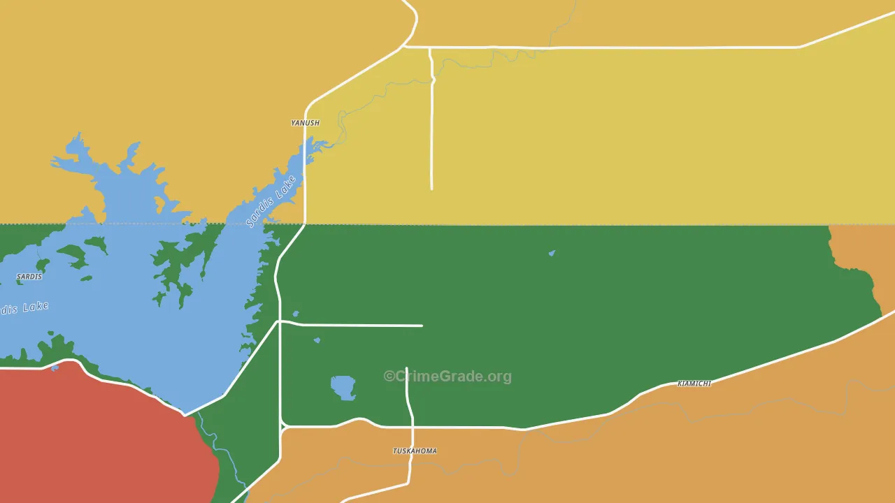 74574, OK Map of Drug-Related Crime Rates