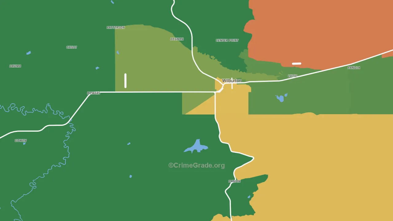 74578, OK Map of Drug-Related Crime Rates