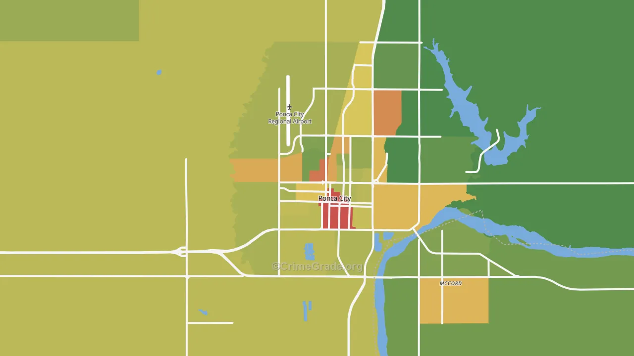 74601, OK Map of Drug-Related Crime Rates