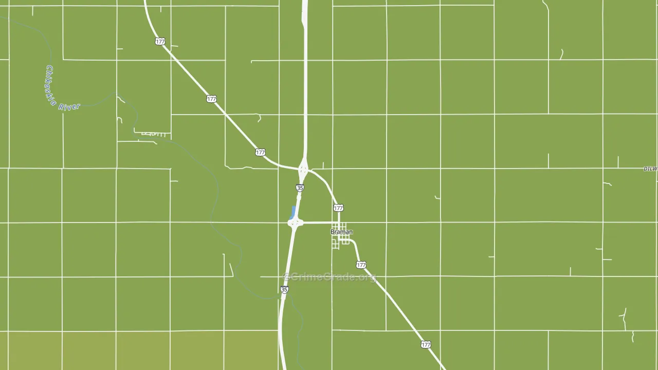 74632, OK Map of Drug-Related Crime Rates