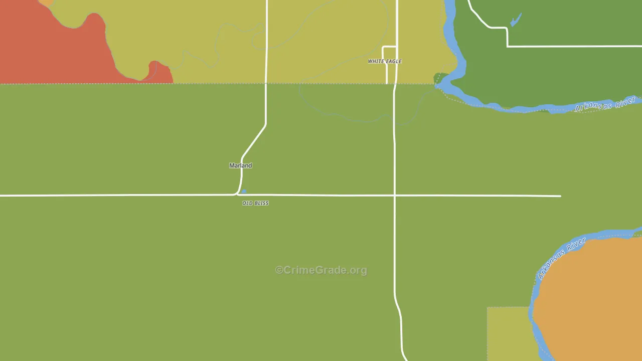 74644, OK Map of Drug-Related Crime Rates