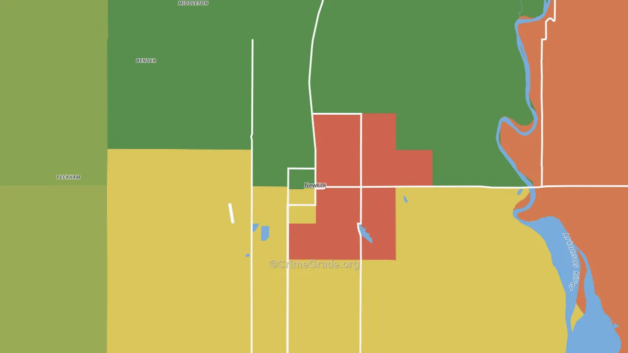 74647, OK Map of Drug-Related Crime Rates