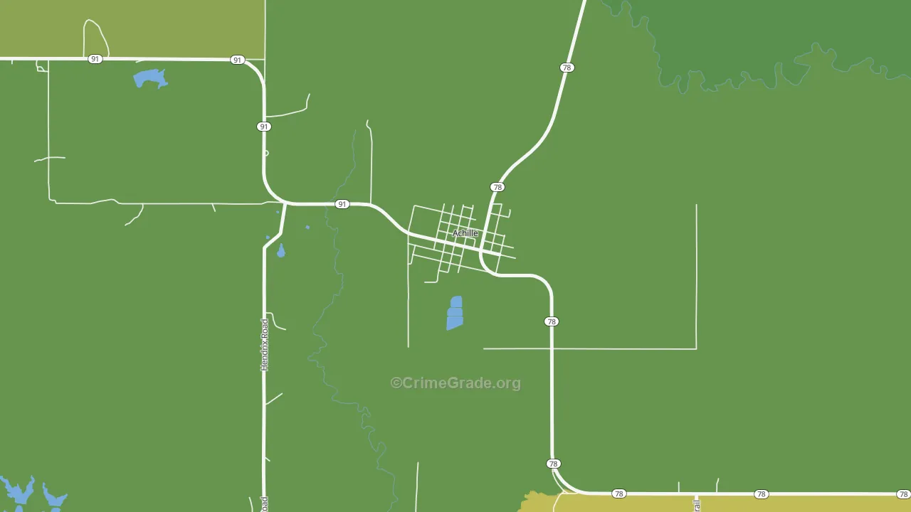 74720, OK Map of Drug-Related Crime Rates