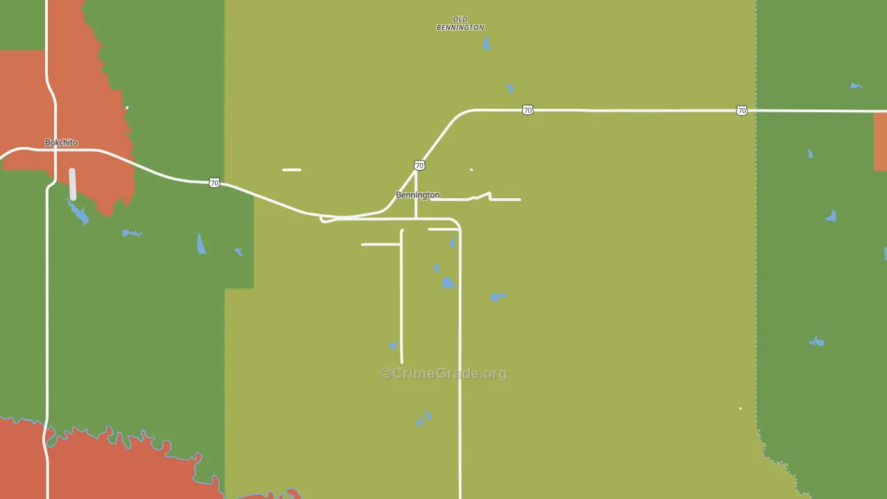 74723, OK Map of Drug-Related Crime Rates