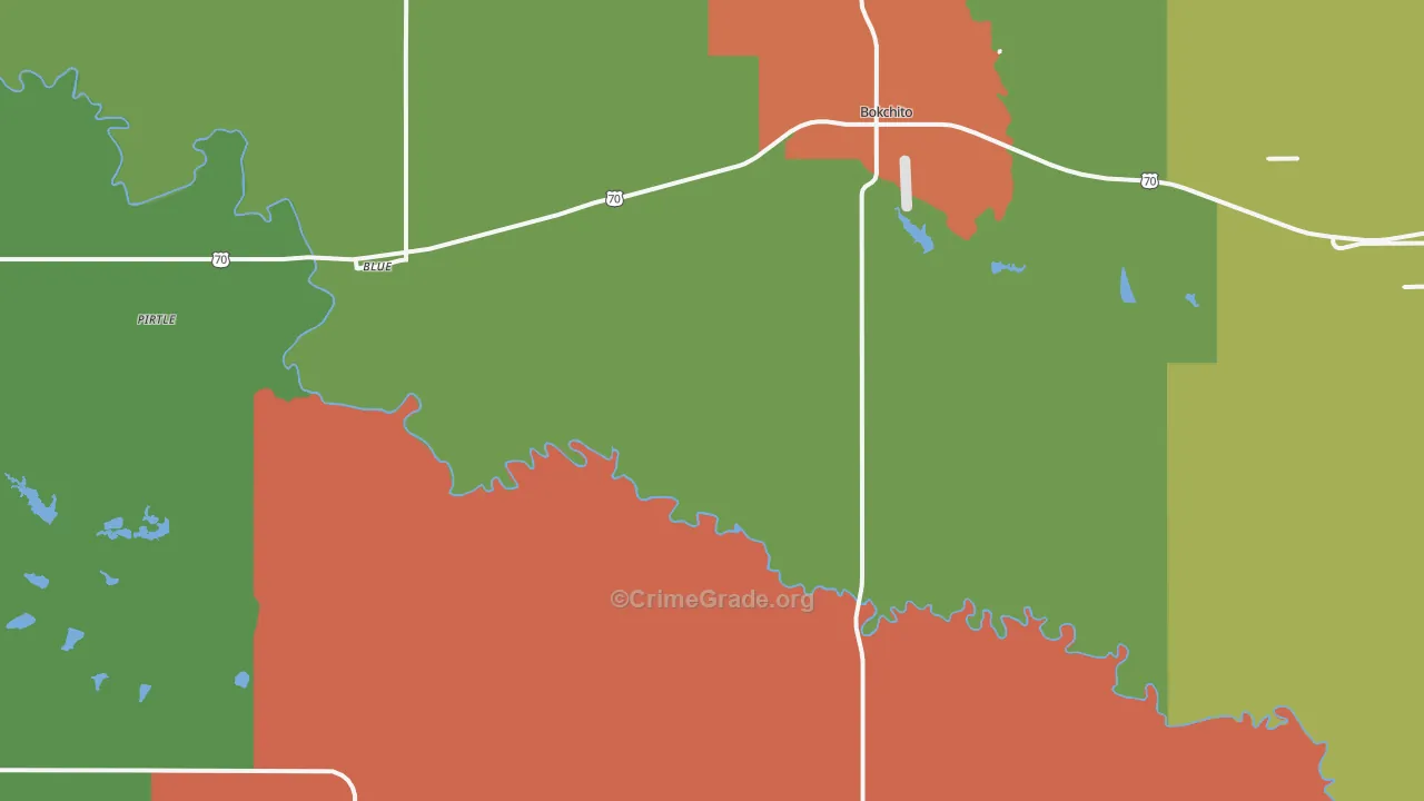 74726, OK Map of Drug-Related Crime Rates