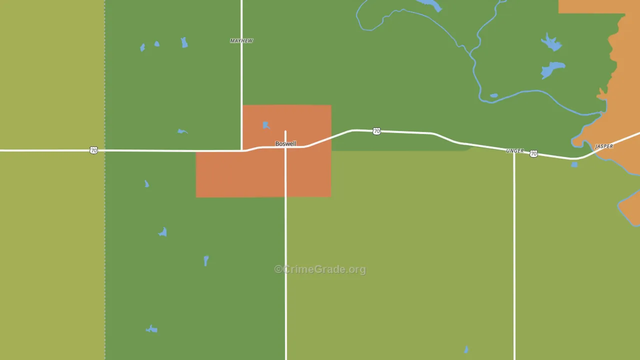 74727, OK Map of Drug-Related Crime Rates