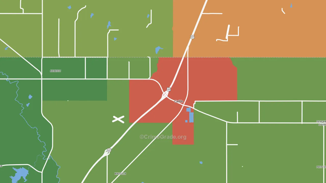 74729, OK Map of Drug-Related Crime Rates
