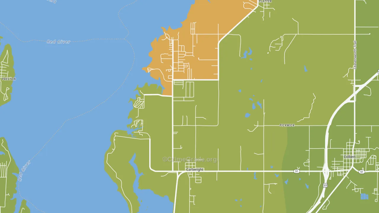 74731, OK Map of Drug-Related Crime Rates