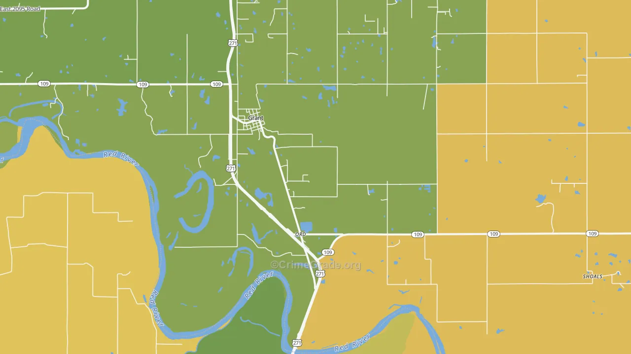 74738, OK Map of Drug-Related Crime Rates