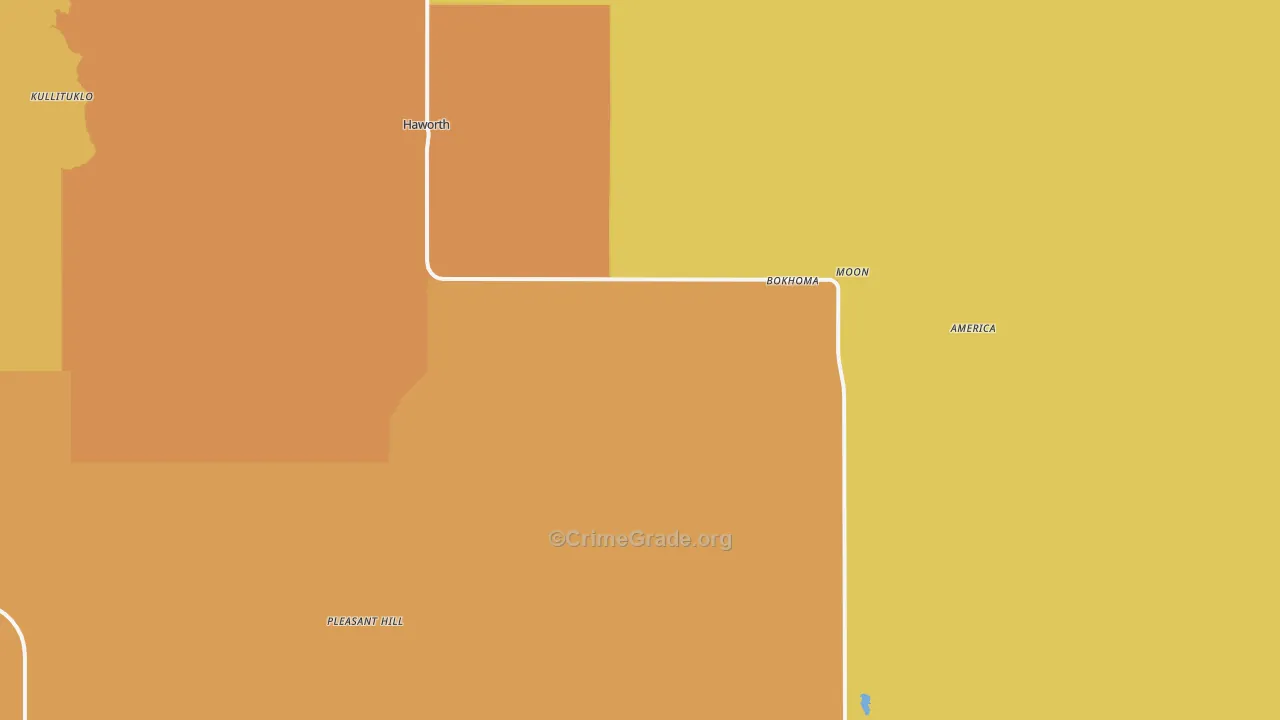 74740, OK Map of Drug-Related Crime Rates