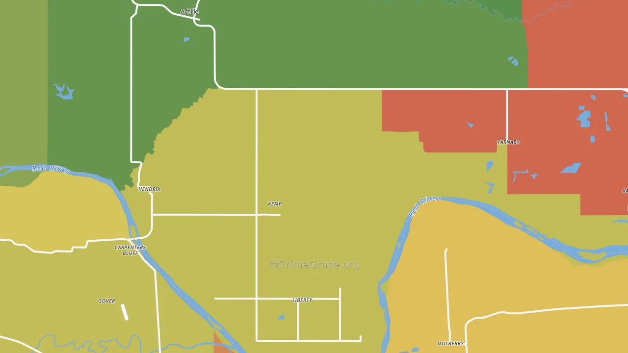 74741, OK Map of Drug-Related Crime Rates