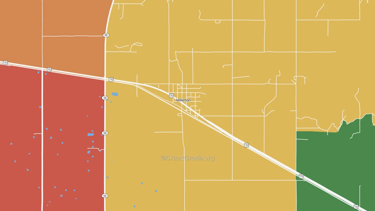 74750, OK Map of Drug-Related Crime Rates