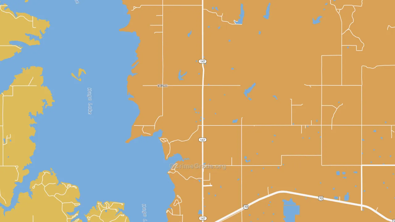 74756, OK Map of Drug-Related Crime Rates