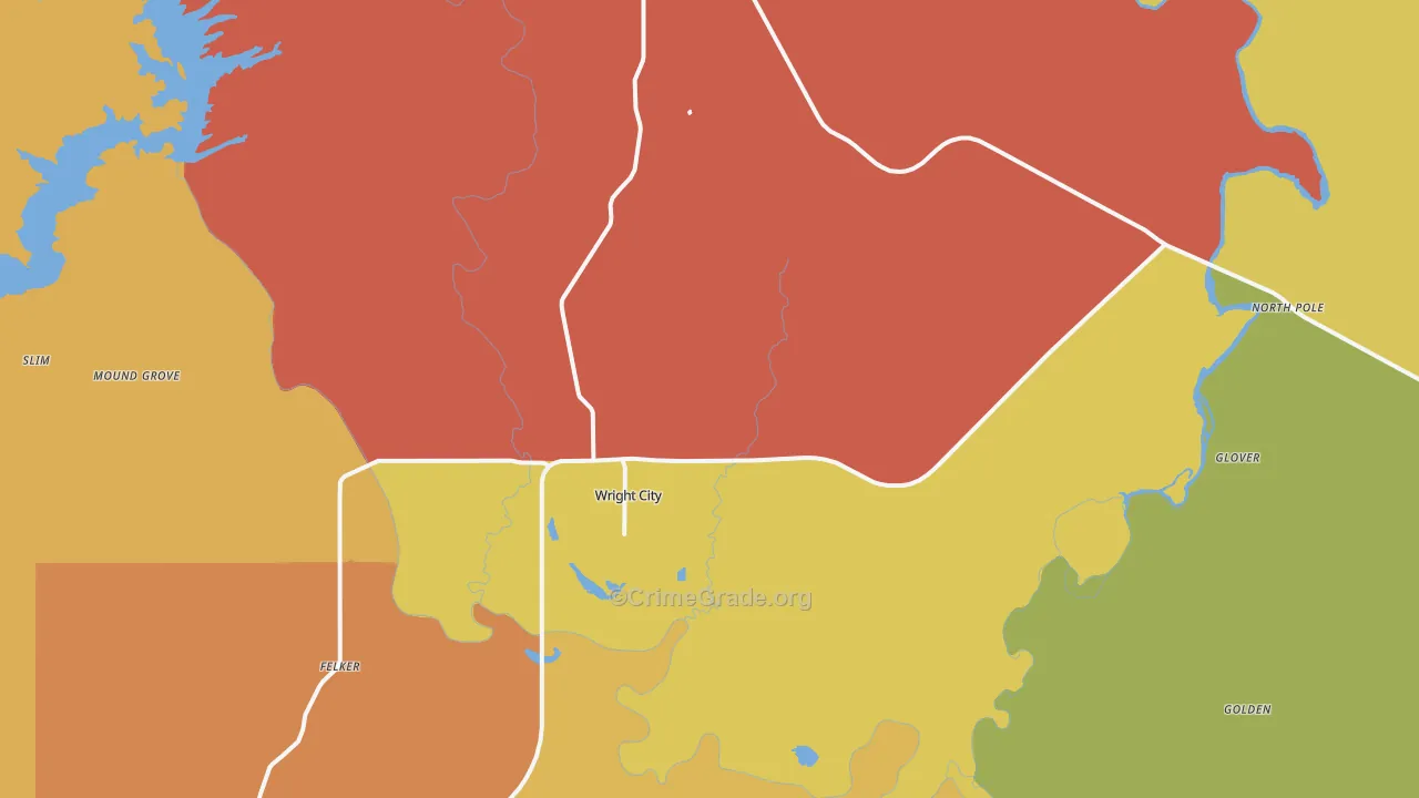 74766, OK Map of Drug-Related Crime Rates