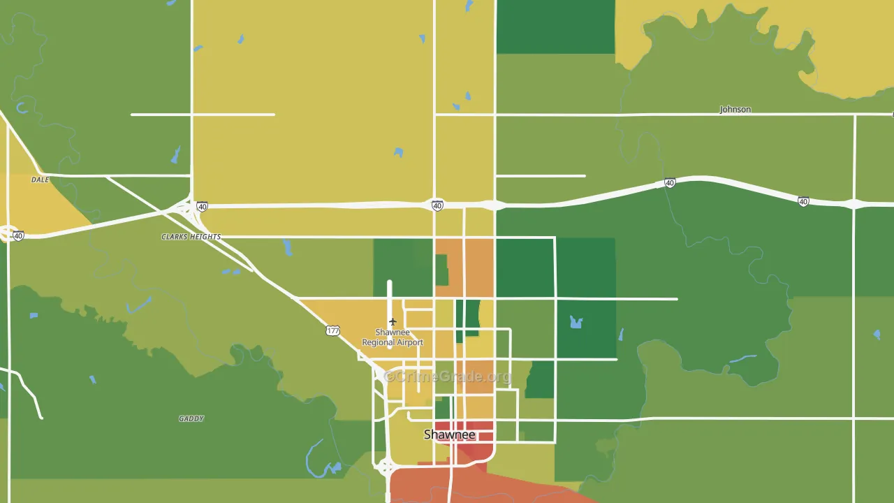 74804, OK Map of Drug-Related Crime Rates