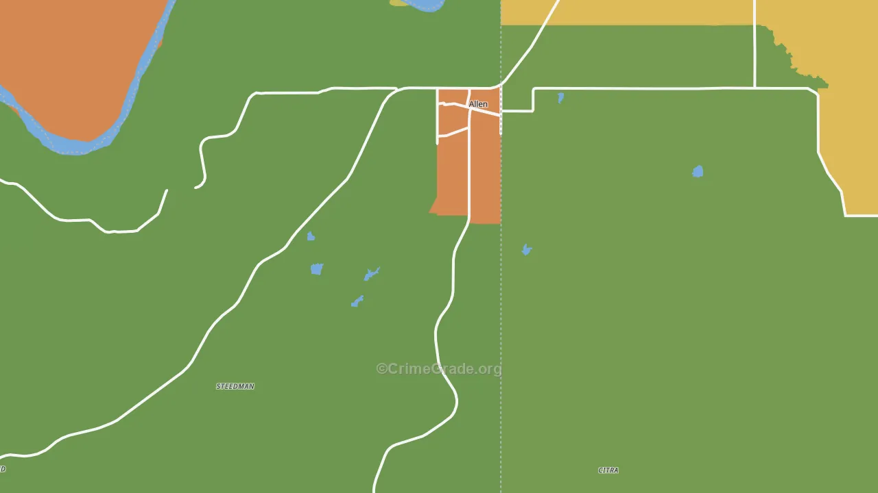 74825, OK Map of Drug-Related Crime Rates