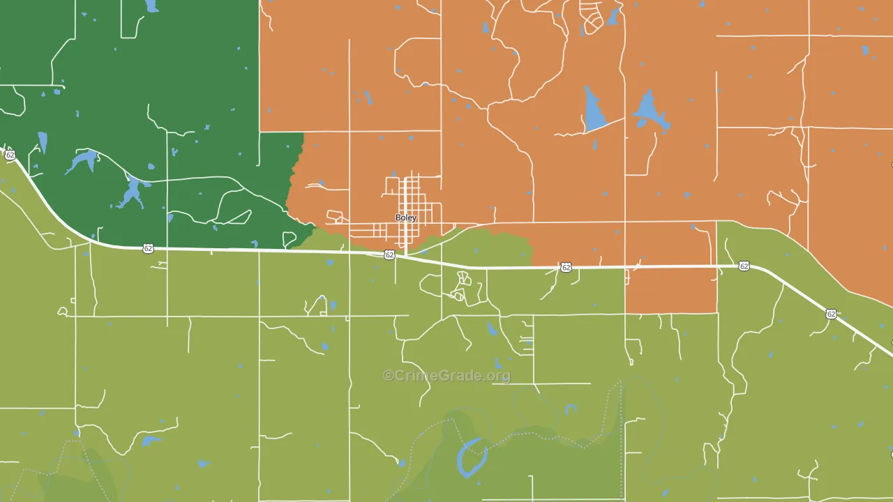74829, OK Map of Drug-Related Crime Rates
