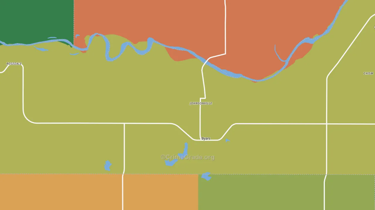74831, OK Map of Drug-Related Crime Rates