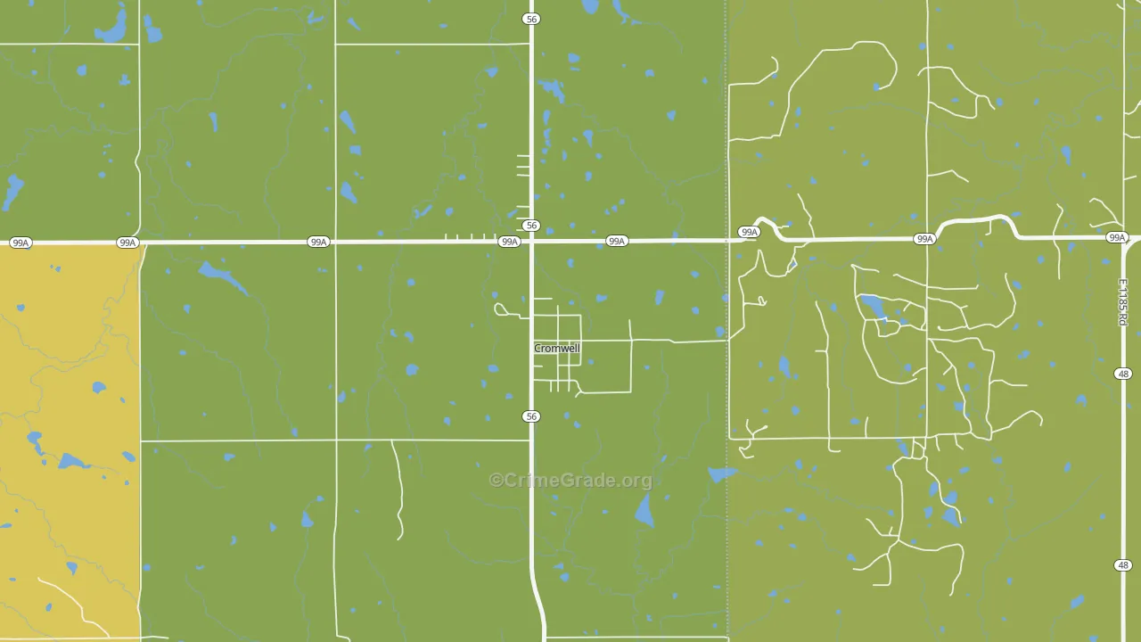 74837, OK Map of Drug-Related Crime Rates