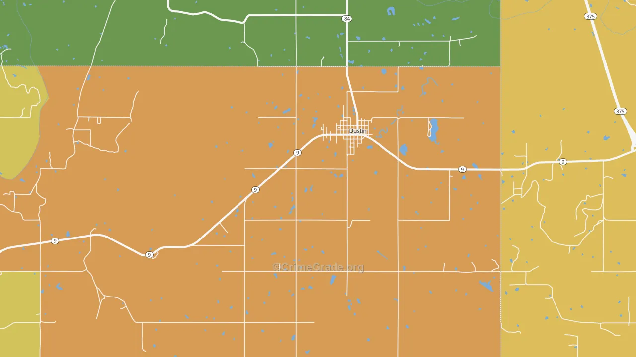 74839, OK Map of Drug-Related Crime Rates