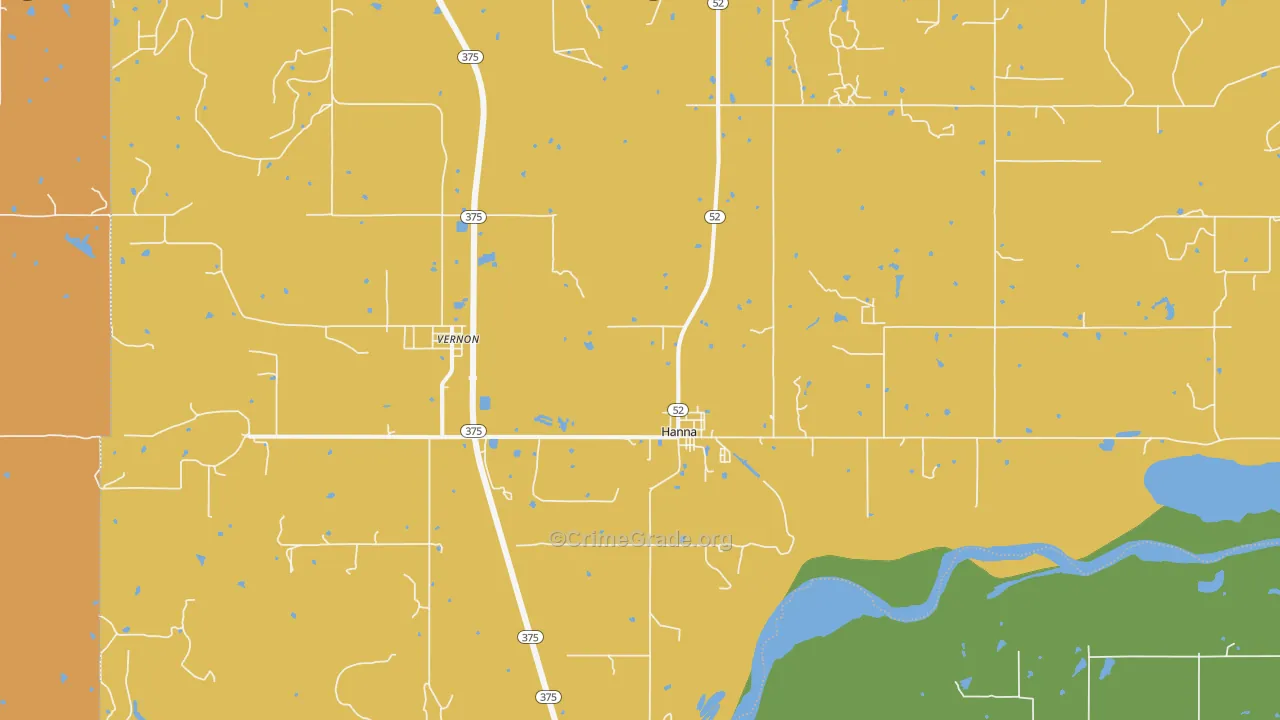 74845, OK Map of Drug-Related Crime Rates