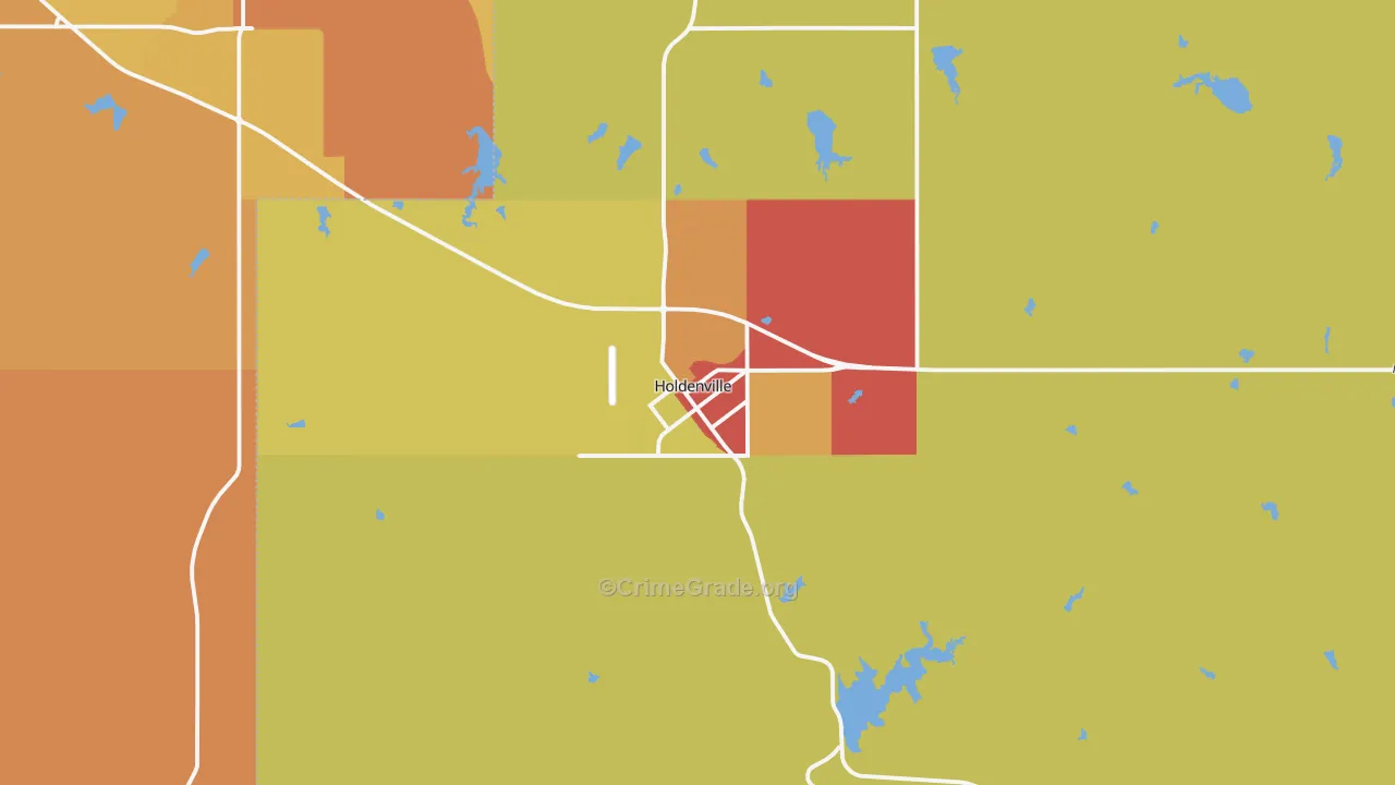 74848, OK Map of Drug-Related Crime Rates