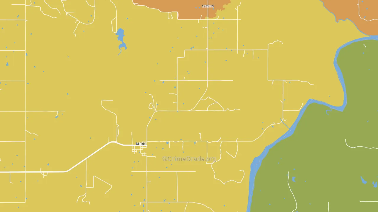 74850, OK Map of Drug-Related Crime Rates