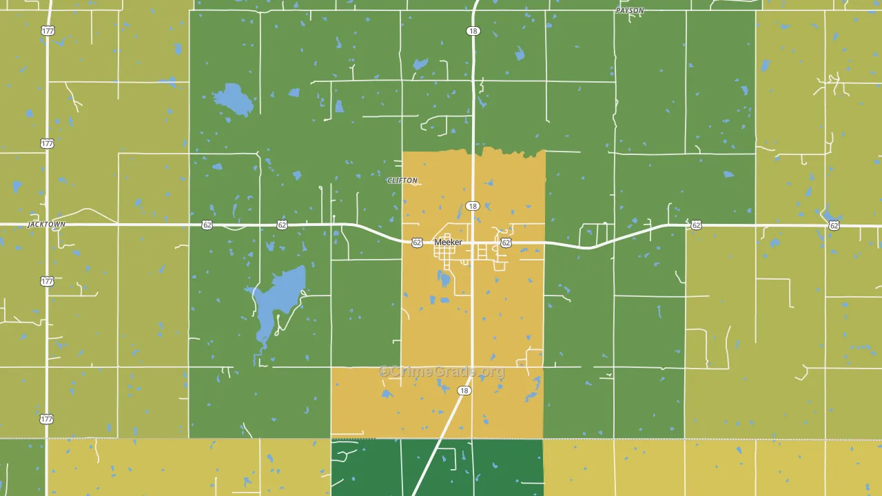 74855, OK Map of Drug-Related Crime Rates