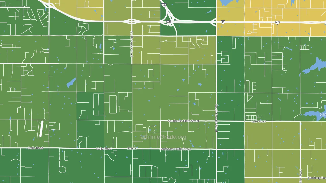 74857, OK Map of Drug-Related Crime Rates