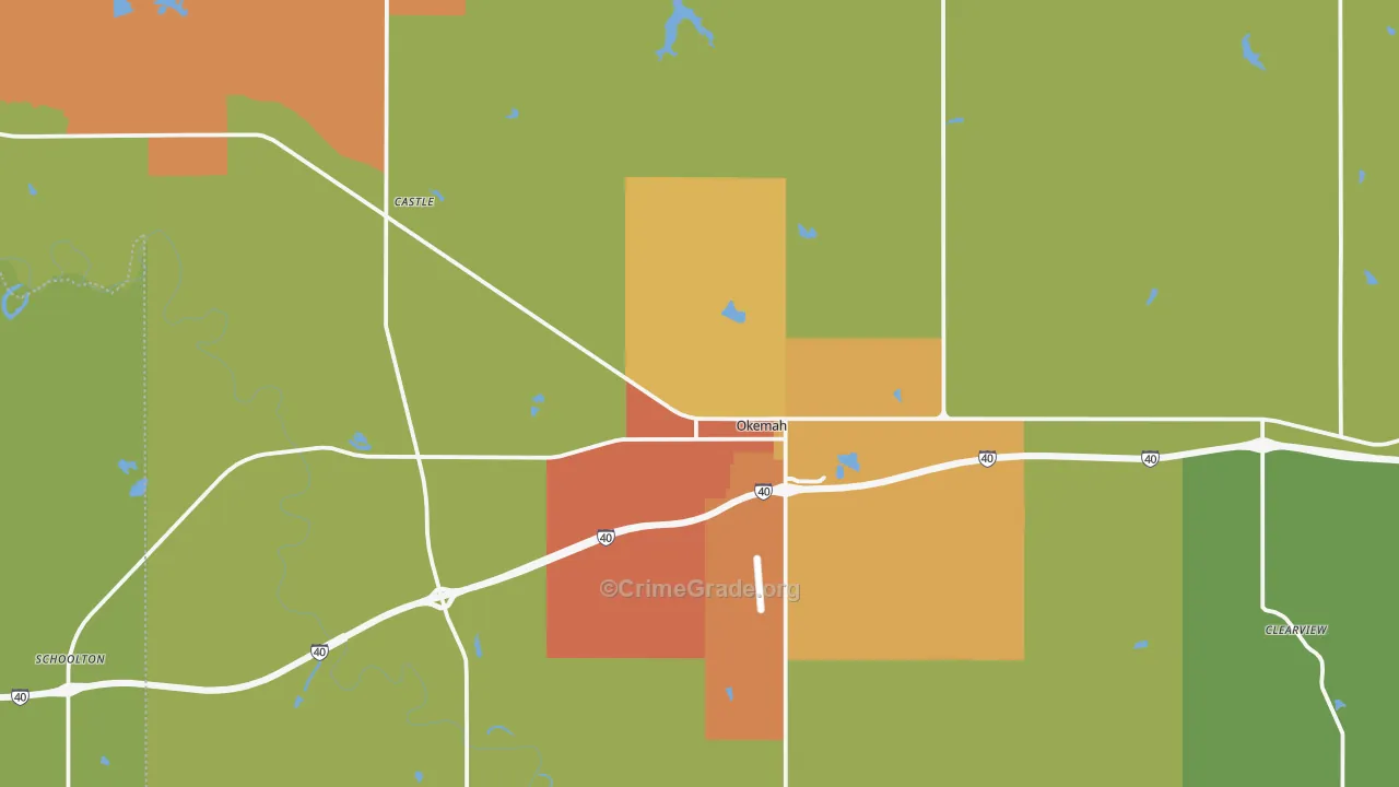 74859, OK Map of Drug-Related Crime Rates