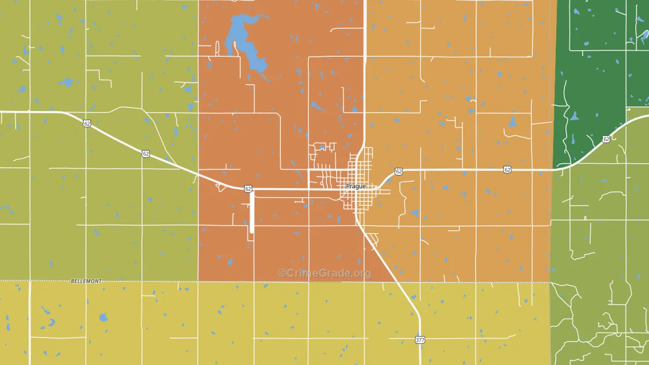 74864, OK Map of Drug-Related Crime Rates