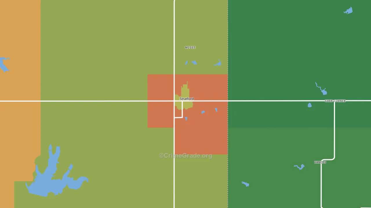 74872, OK Map of Drug-Related Crime Rates
