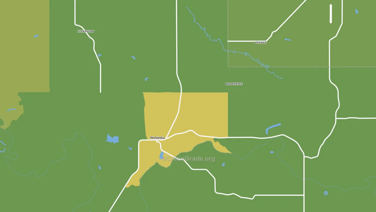 74880, OK Map of Drug-Related Crime Rates