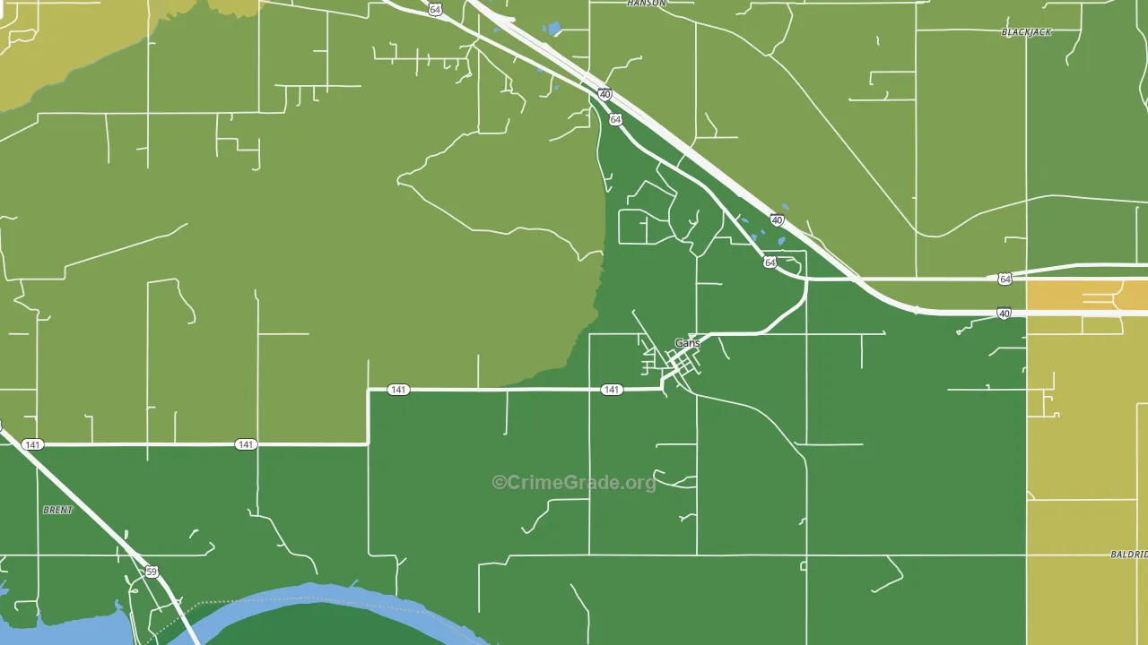 74936, OK Map of Drug-Related Crime Rates