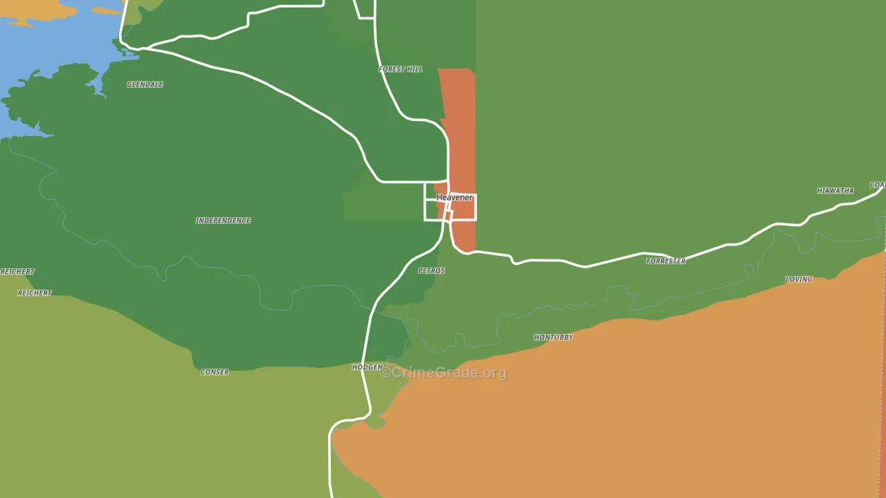 74937, OK Map of Drug-Related Crime Rates