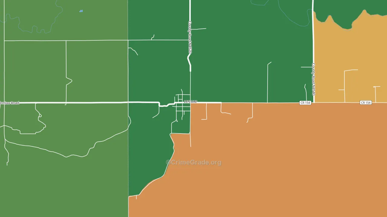 74942, OK Map of Drug-Related Crime Rates