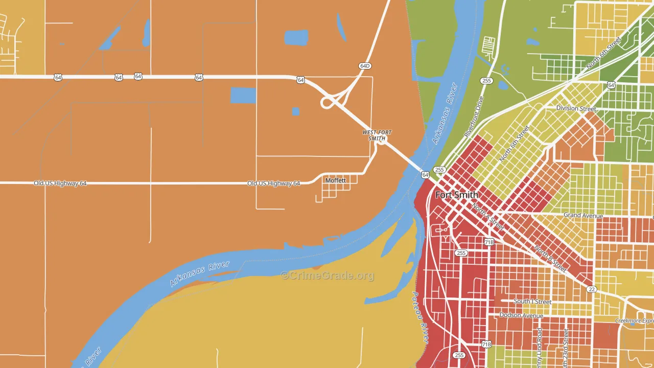 74946, OK Map of Drug-Related Crime Rates