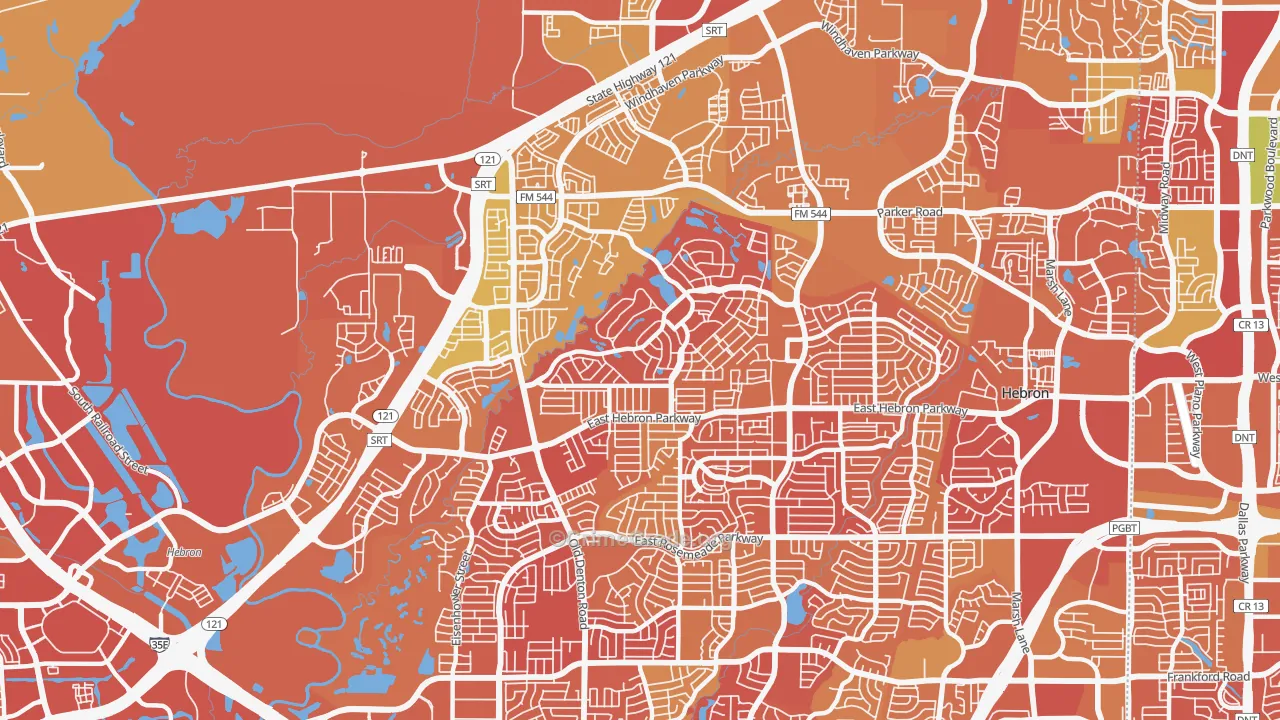 75010, TX Map of Drug-Related Crime Rates