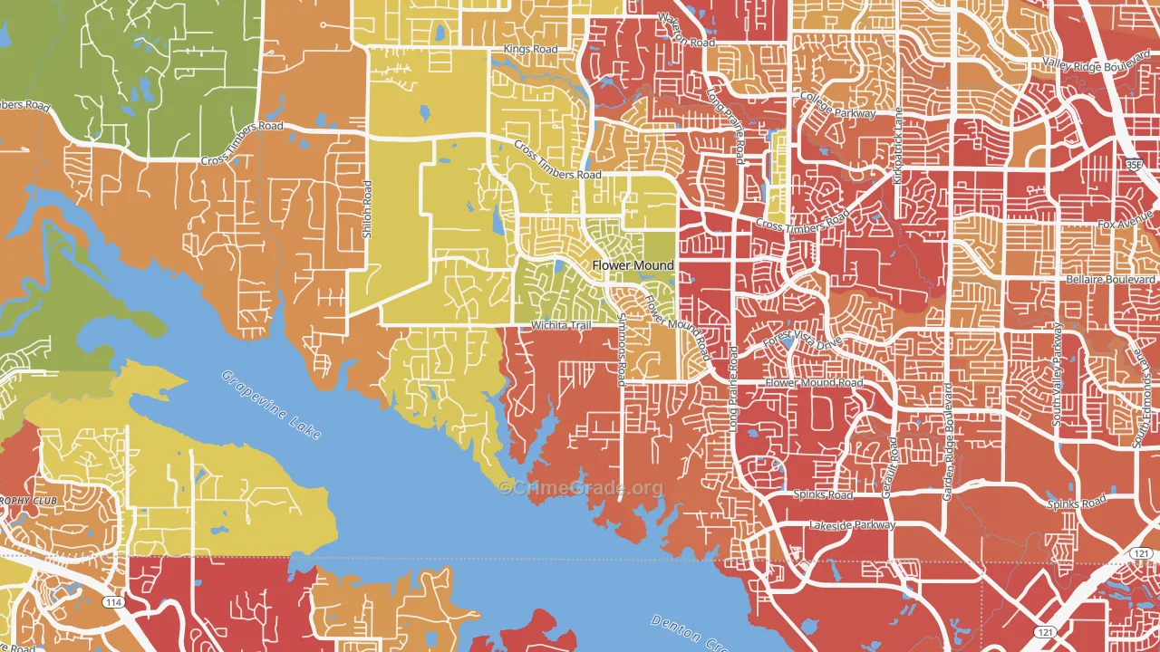 75022, TX Map of Drug-Related Crime Rates