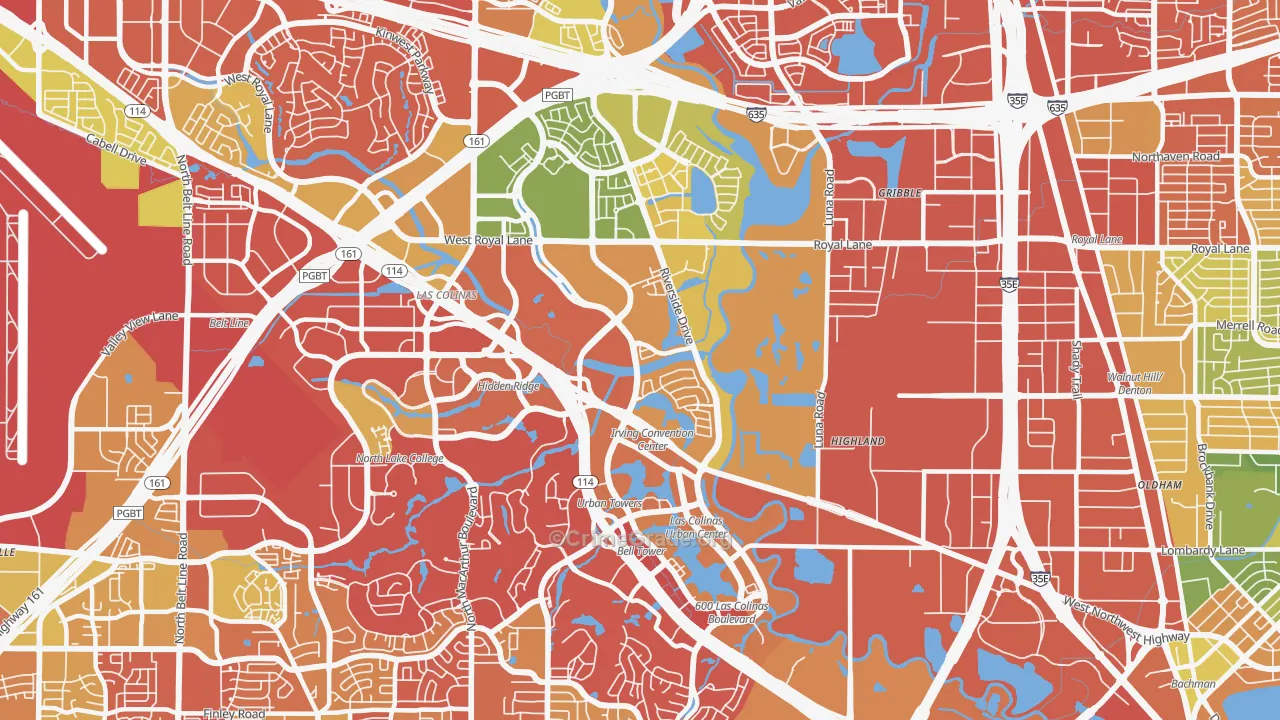 75039, TX Map of Drug-Related Crime Rates