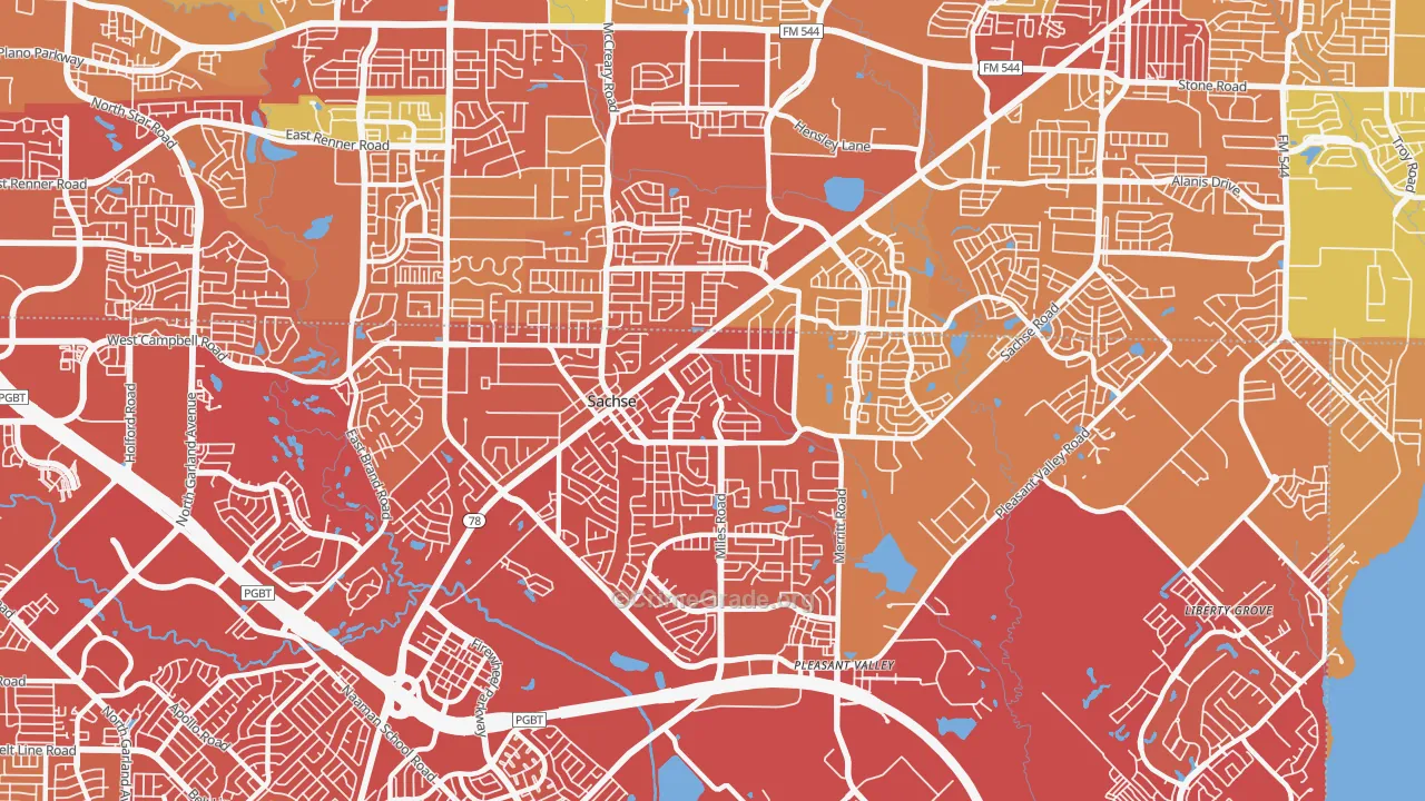 75048, TX Map of Drug-Related Crime Rates