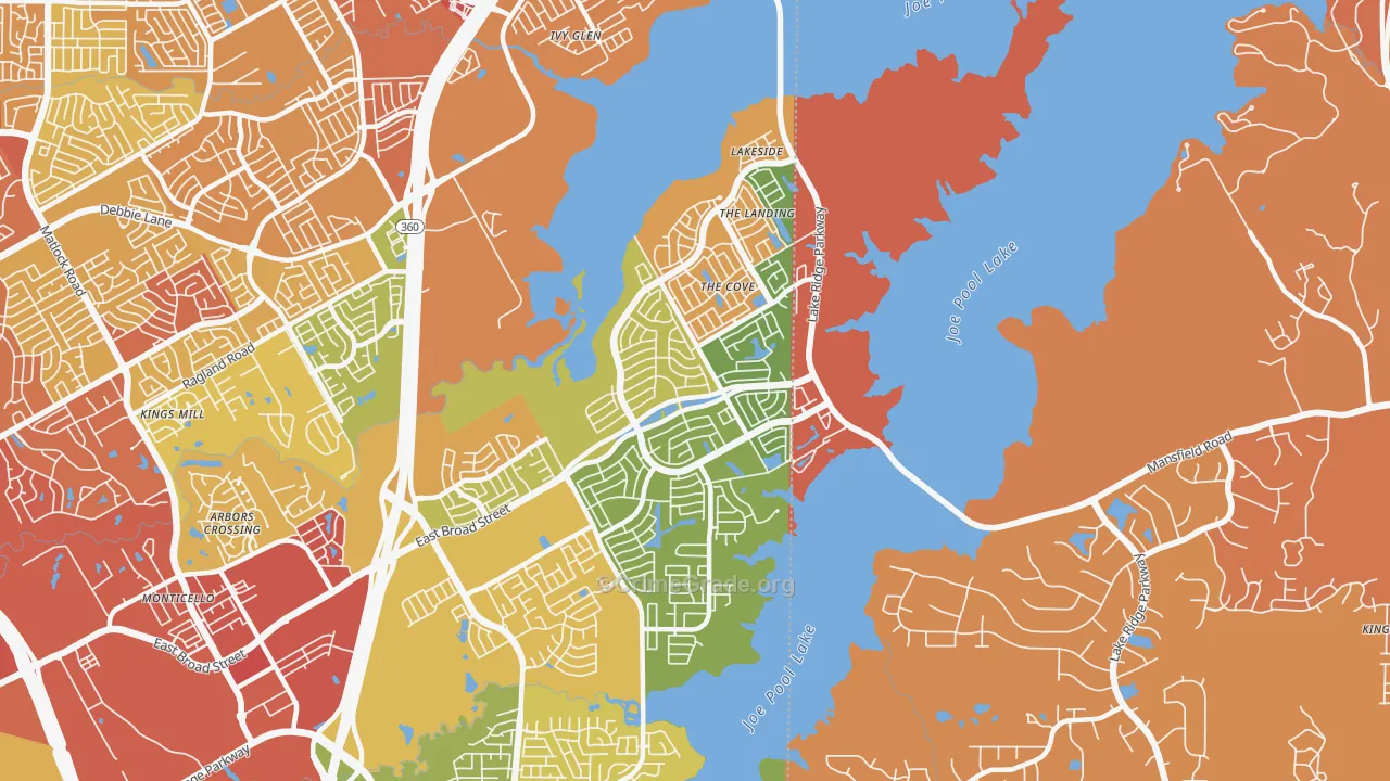 75054, TX Map of Drug-Related Crime Rates